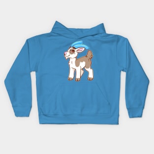 Goat with Pool Noodles Kids Hoodie